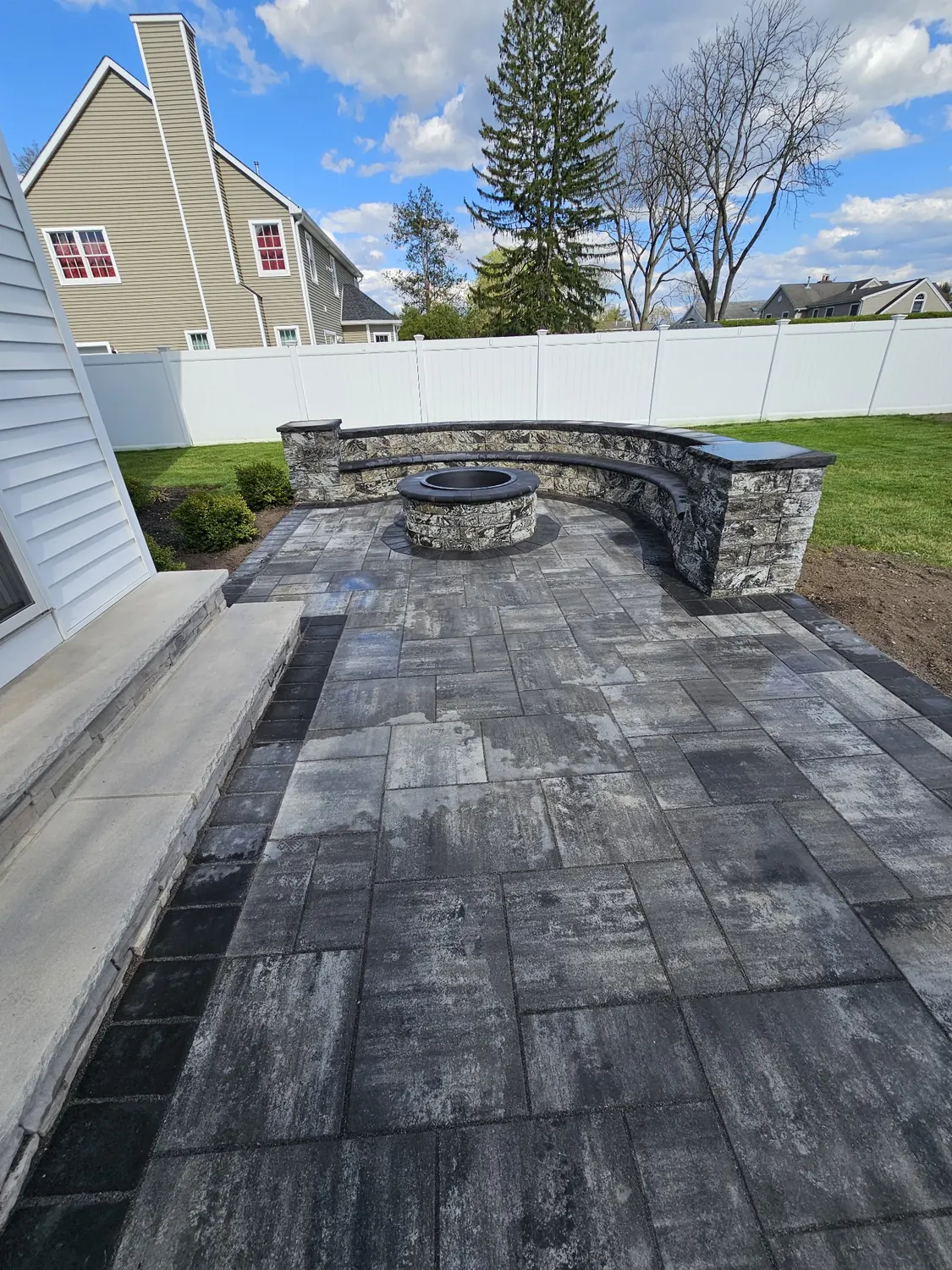 Paver patio installation by All United Construction in Bergen County