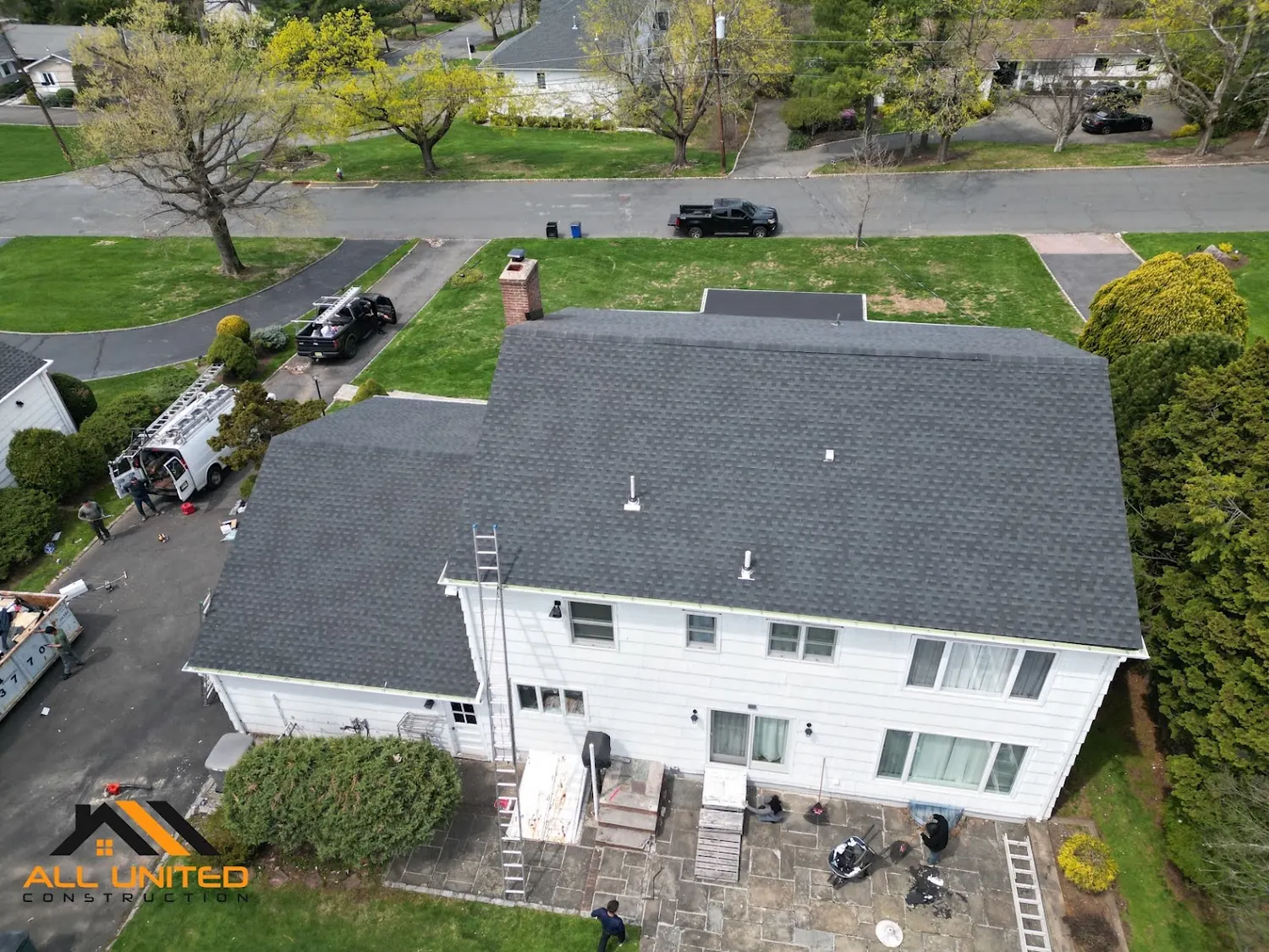 Residential roof replacement by All United Construction in Bergen County